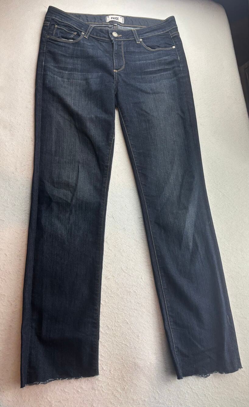 Paige Skyline Straight Blue Jean Size 30